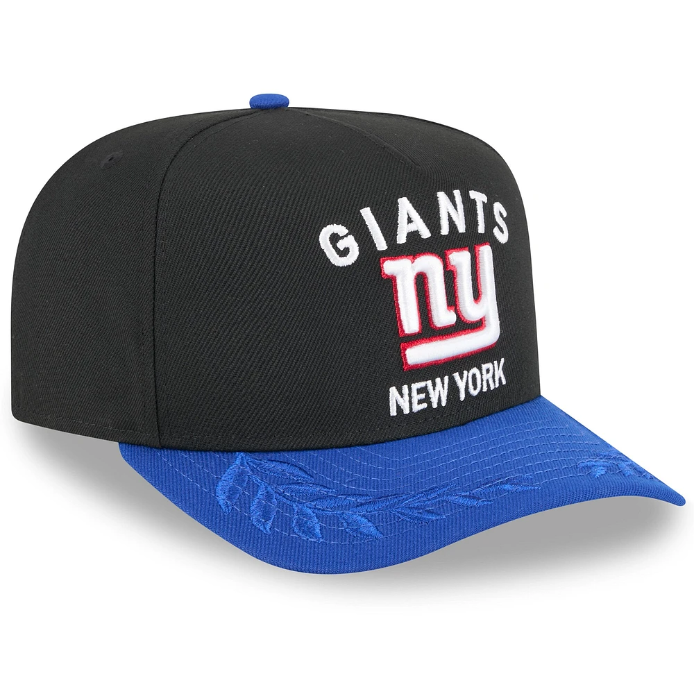 Youth New Era  Black/Royal New York Giants 2025 NFL Draft A-Frame 9FIFTY Snapback Hat