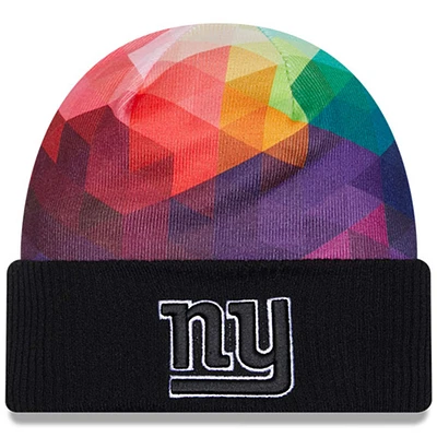 Bonnet en tricot à revers pour enfant New York Giants 2023 NFL Crucial Catch New Era noir