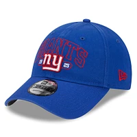 Casquette réglable New Era Royal New York Giants Outline 9FORTY pour jeune