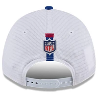 Youth New Era White/Royal New York Giants 2024 NFL Training Camp 9FORTY Adjustable Hat