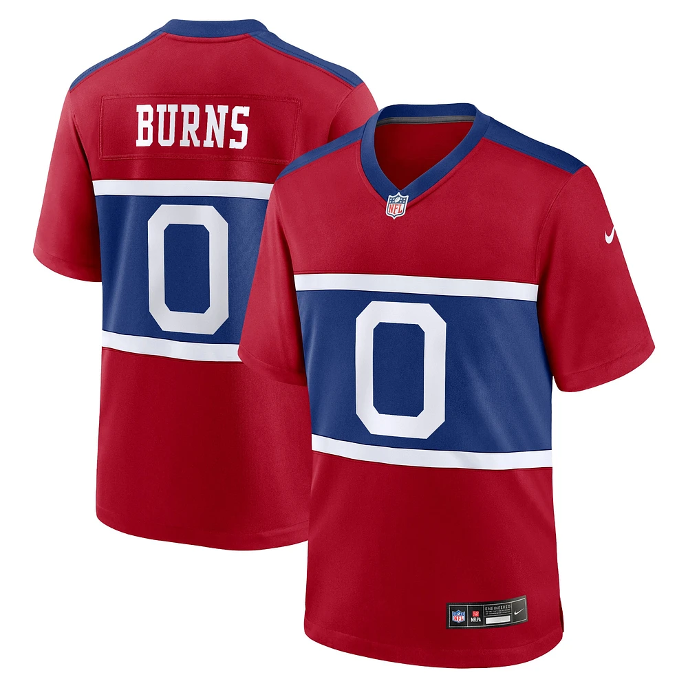 Maillot de jeu joueur alternatif des Giants New York Nike Brian Burns Century rouge pour jeune