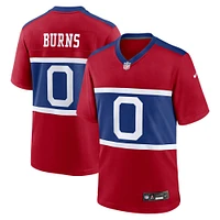 Maillot de jeu joueur alternatif des Giants New York Nike Brian Burns Century rouge pour jeune