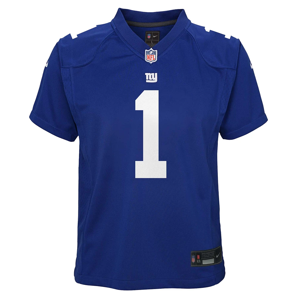 Youth Nike Malik Nabers Royal New York Giants Game Jersey