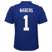 Youth Nike Malik Nabers Royal New York Giants Game Jersey