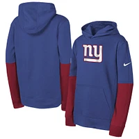 Sweat à capuche Nike Royal New York Giants Club pour jeunes