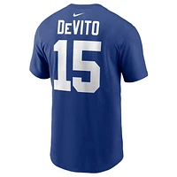 Youth Nike Tommy DeVito Royal New York Giants Player Name & Number T-Shirt