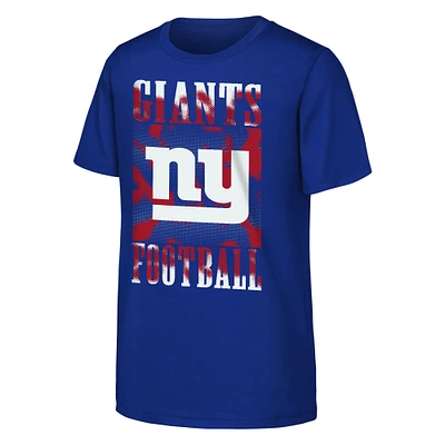 Youth  Royal New York Giants Garage Hero T-Shirt