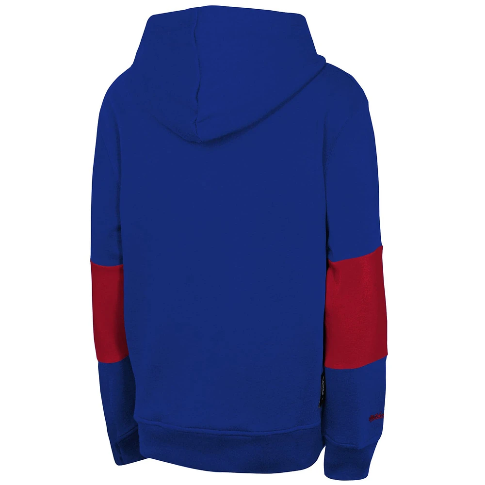 Youth Royal New York Giants Retro Fleece Pullover Hoodie