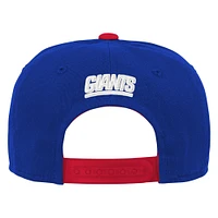 Youth Royal New York Giants Team Pre-Curved Adjustable Hat