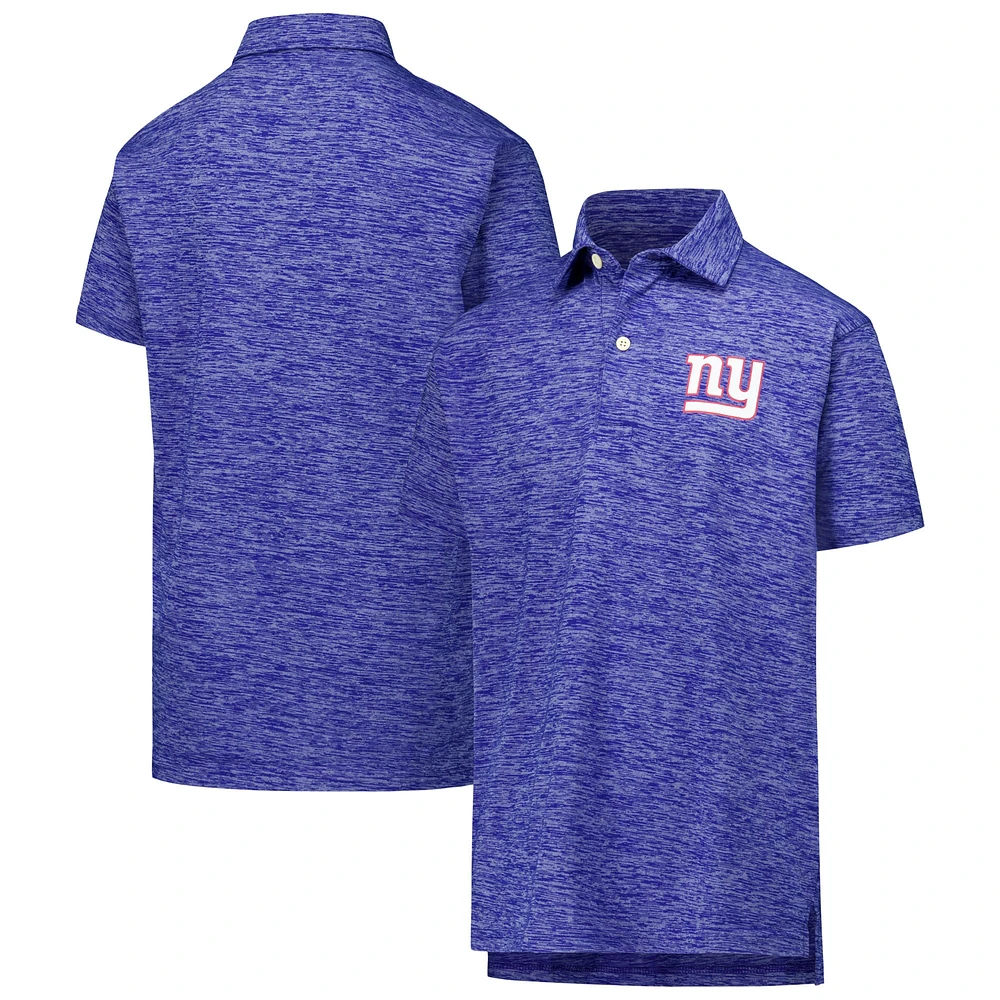 Youth Wes & Willy Royal New York Giants Cloudy Yarn Polo