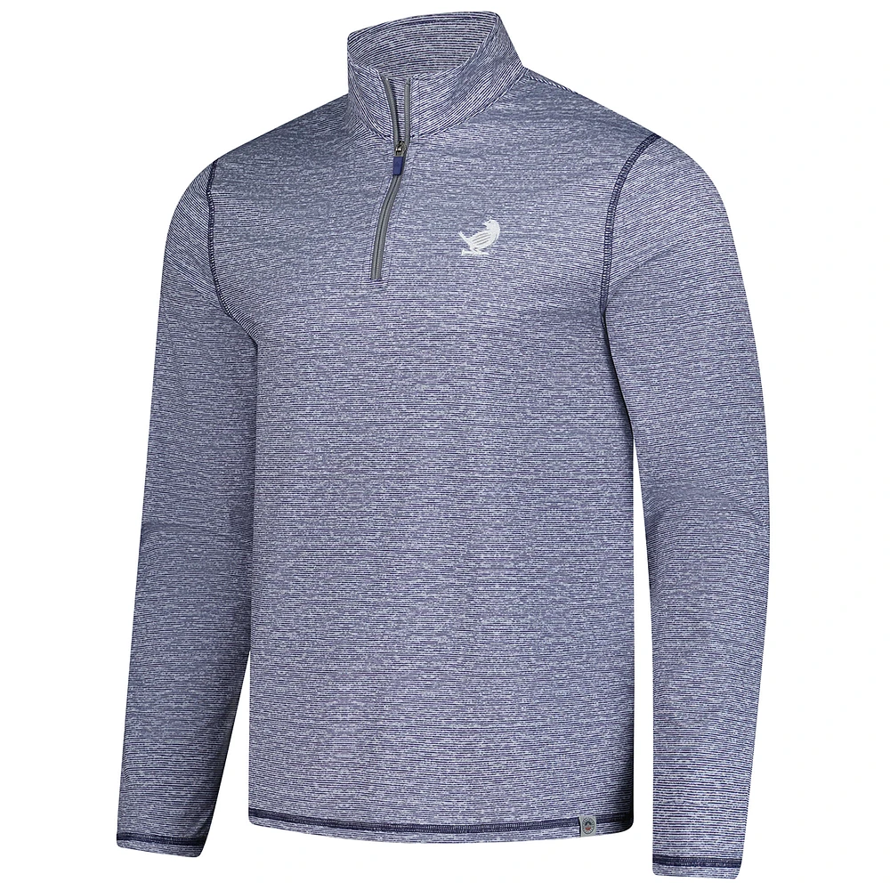 Pull à glissière quart de tour Johnston pour homme avec drapeau et hymne bleu marine chiné New York Golf Club