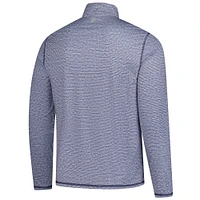 Pull à glissière quart de tour Johnston pour homme avec drapeau et hymne bleu marine chiné New York Golf Club