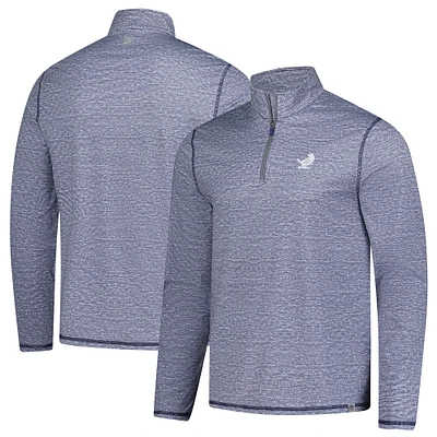 Pull à glissière quart de tour Johnston pour homme avec drapeau et hymne bleu marine chiné New York Golf Club