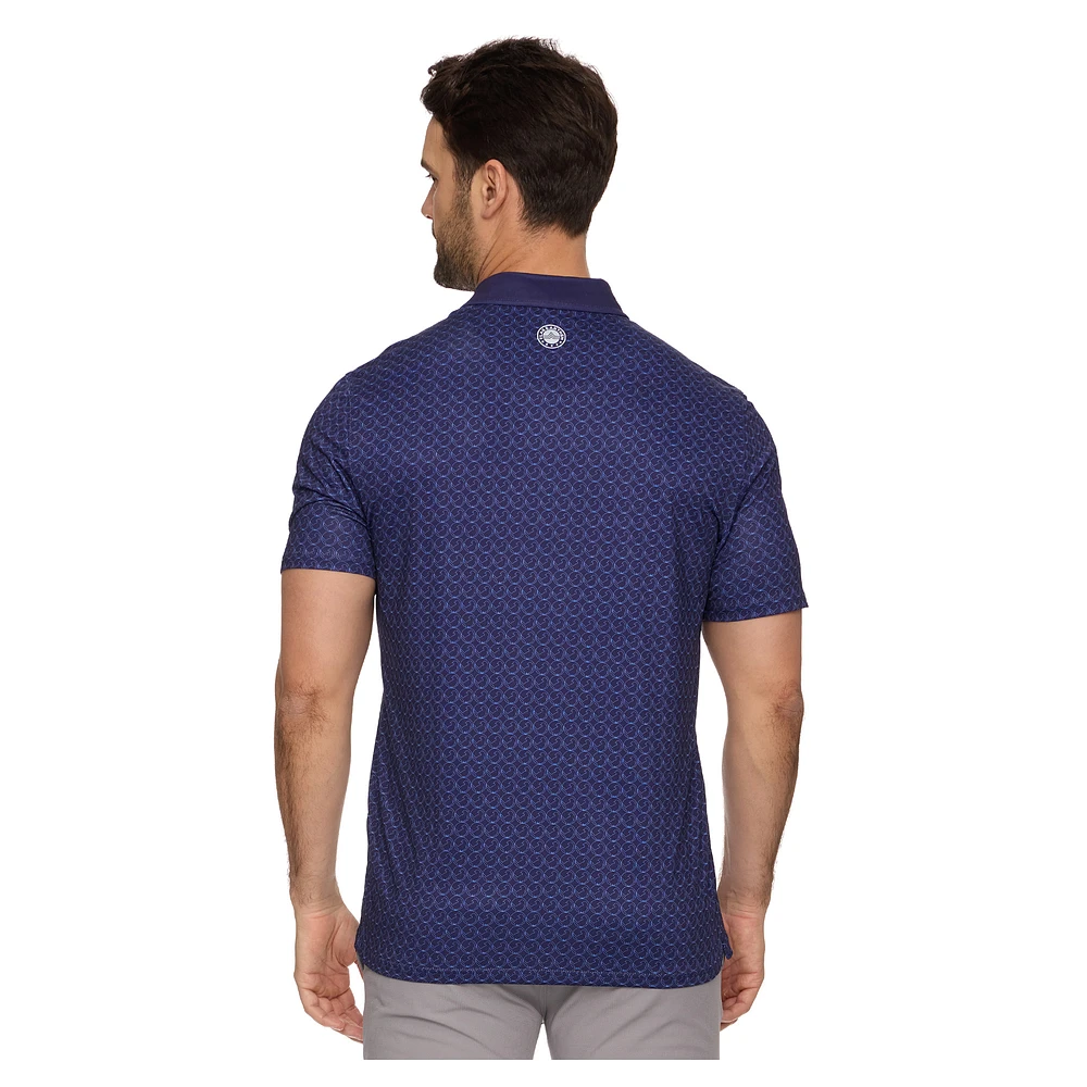 Men's Flag & Anthem  Navy New York Golf Club All-Over Logo Polo