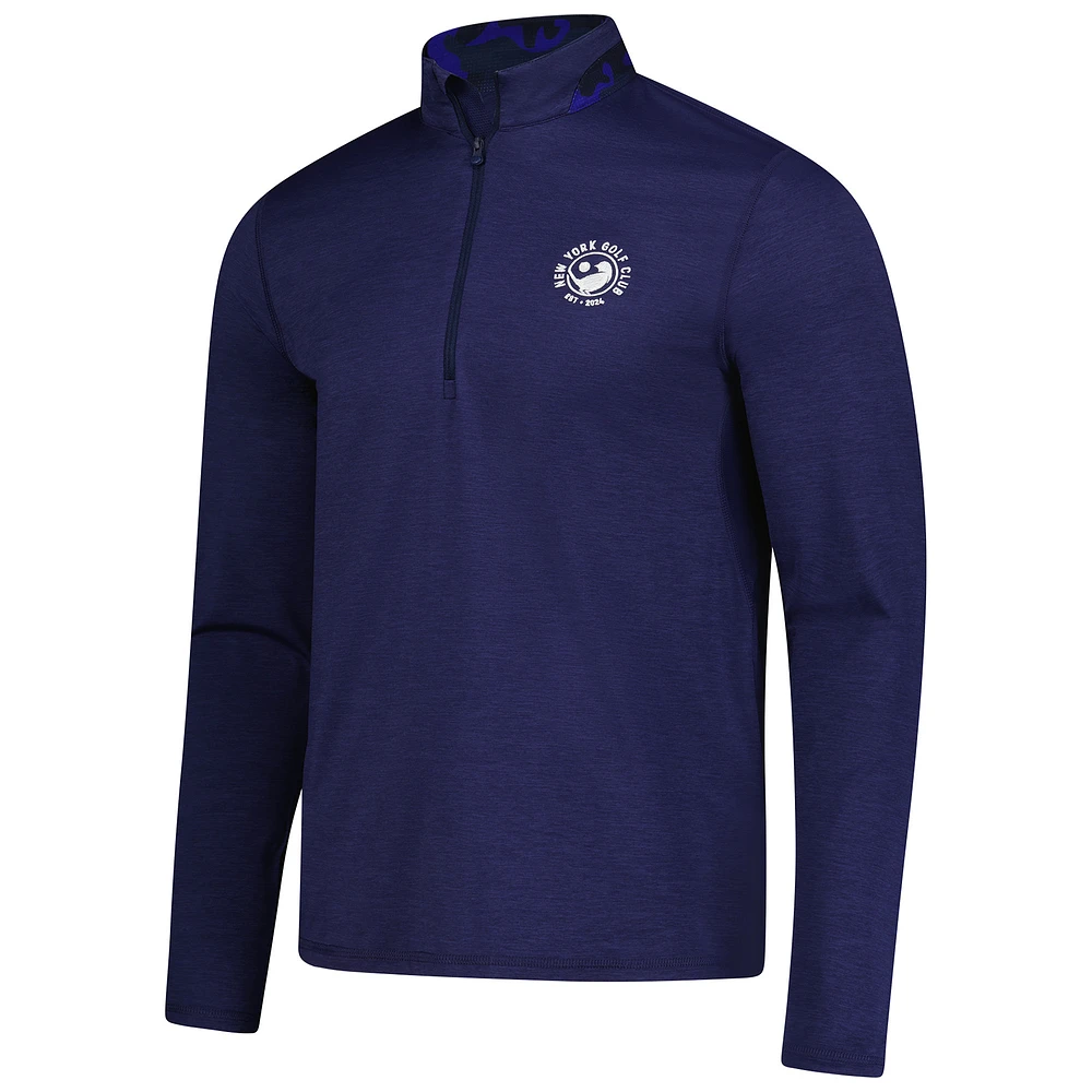 Men's Greyson Clothiers  Navy New York Golf Club Guide Sport Quarter-Zip Pullover