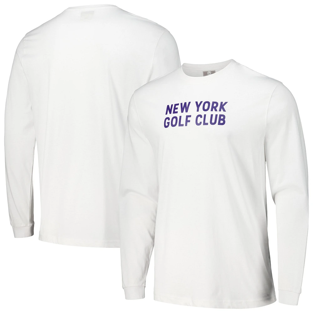 Men's Ahead White New York Golf Club Berkley Long Sleeve T-Shirt