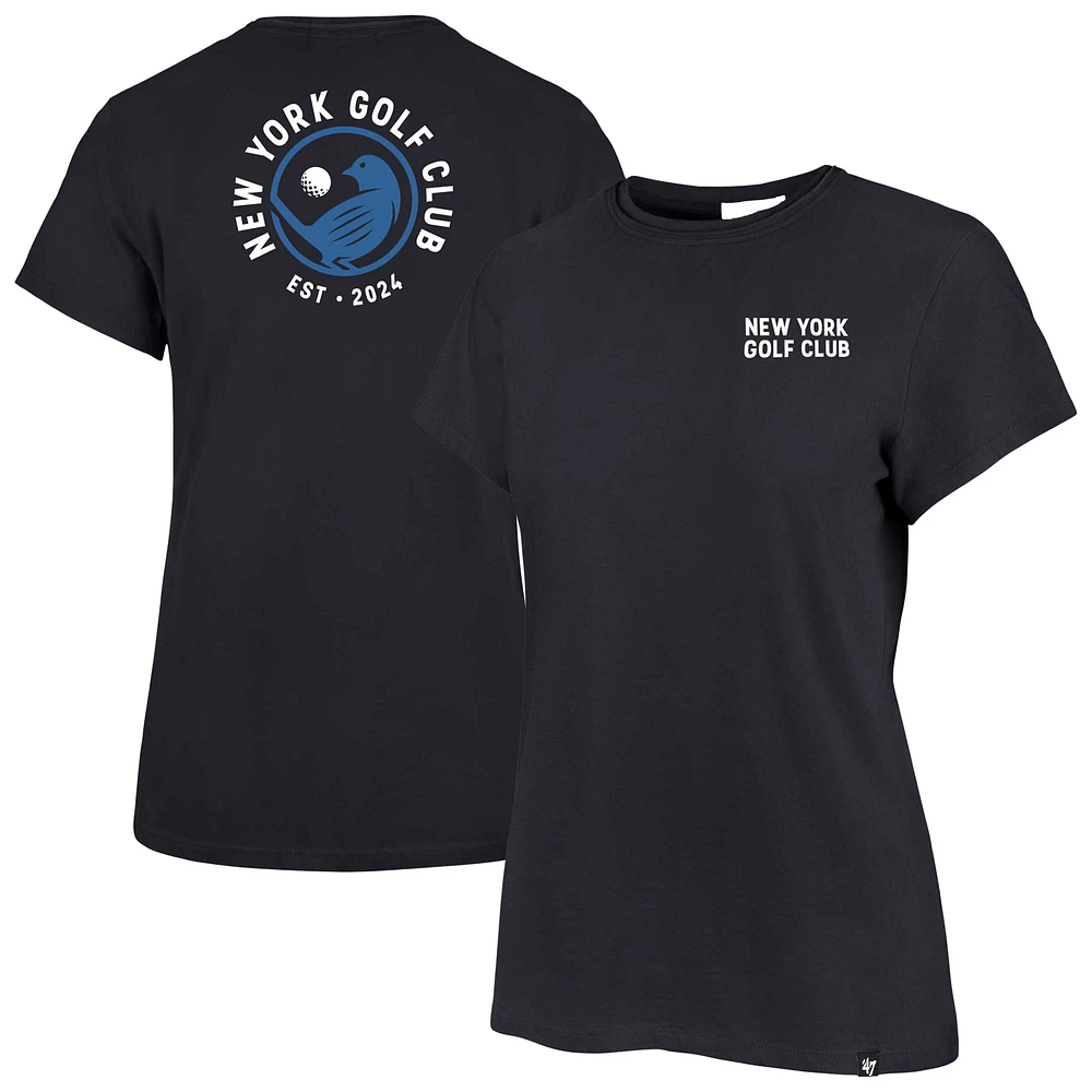 T-shirt Frankie pour femme, bleu marine, avec le logo TGL New York Golf Club Backer