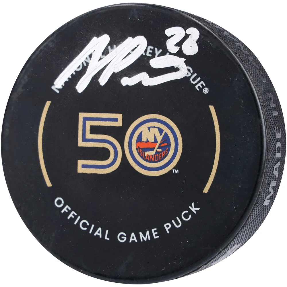 Alexander Romanov New York Islanders Autographed Official Game Puck