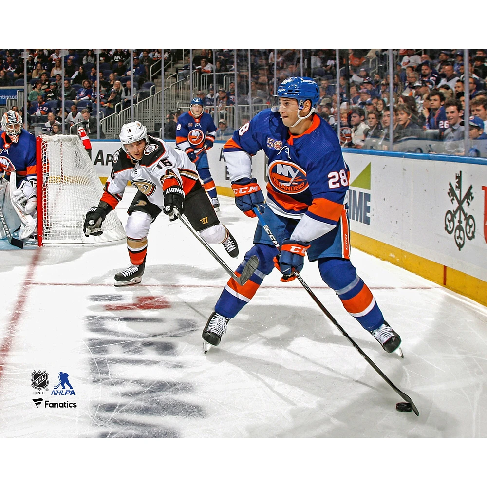 Alexander Romanov New York Islanders Unsigned Controlling the Puck Photograph