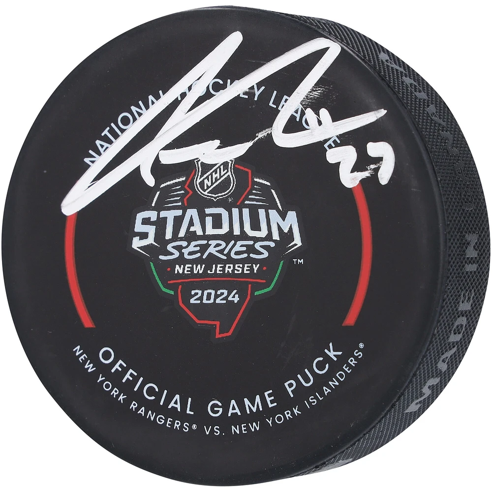Anders Lee New York Islanders Autographed 2024 Stadium Series Official Game Puck 