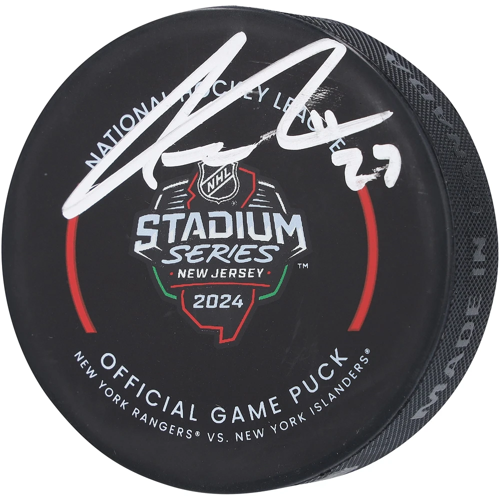 Anders Lee New York Islanders Autographed 2024 Stadium Series Official Game Puck
