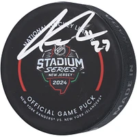 Anders Lee New York Islanders Autographed 2024 Stadium Series Official Game Puck 