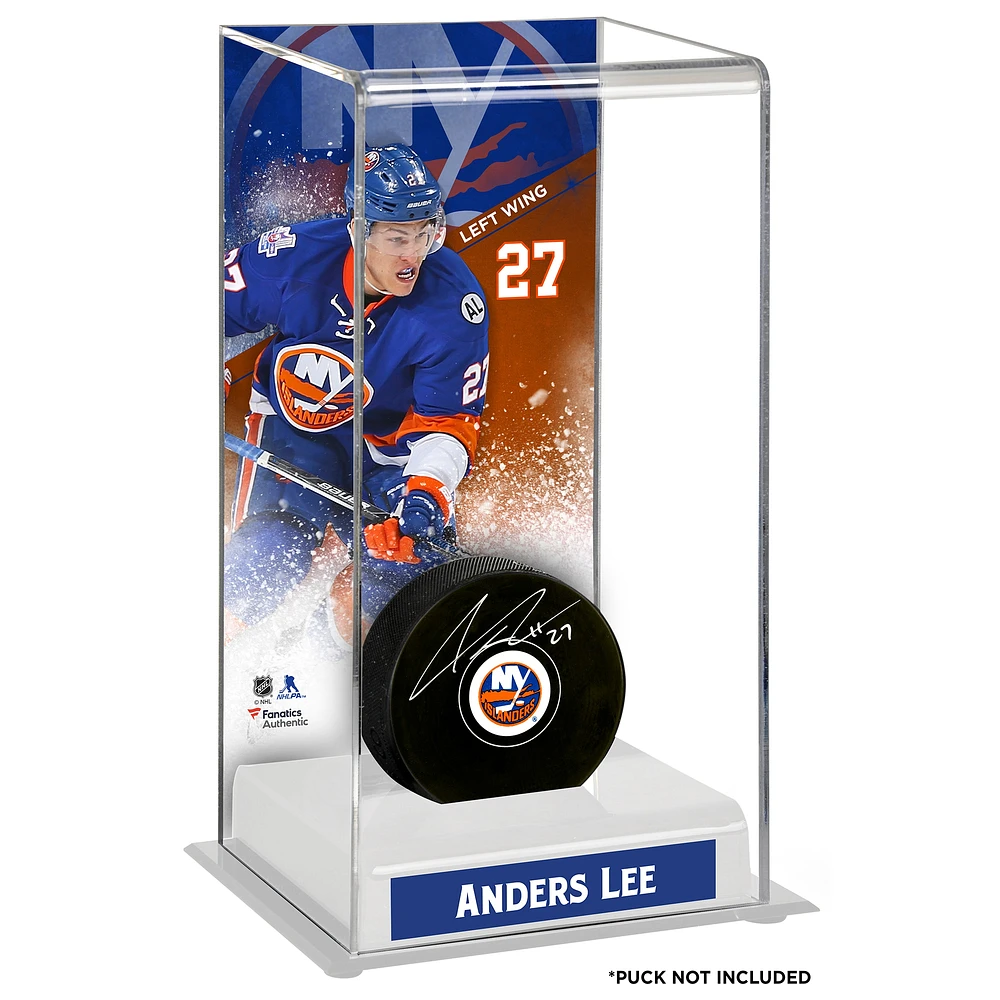 Anders Lee New York Islanders Deluxe Tall Hockey Puck Case