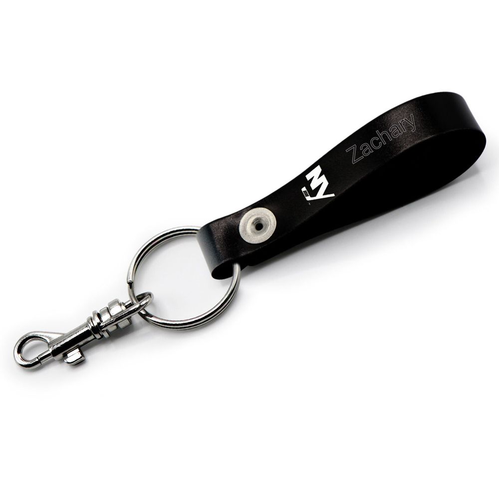 New York Islanders Personalized Leather Loop Keychain