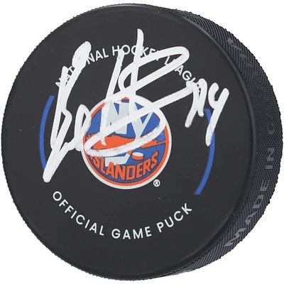 Rondelle de match officielle autographiée par Bo Horvat des Islanders de New York