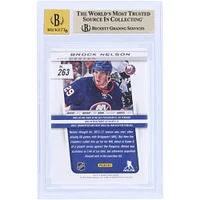 Carte de recrue Panini Prizm 2013-2014 autographiée par Brock Nelson des Islanders de New York #263 Beckett Fanatics Witnessed Authenticated 9.5/10