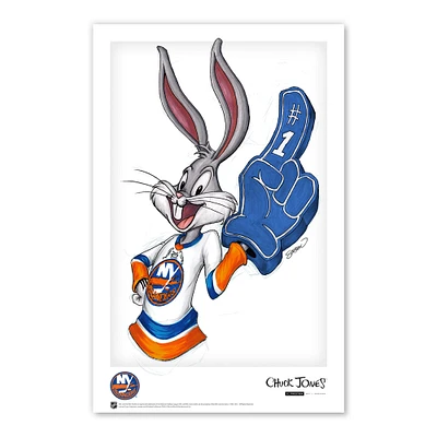 Bugs Bunny New York Islanders 11"x 17" Looney Tunes affiche imprimée