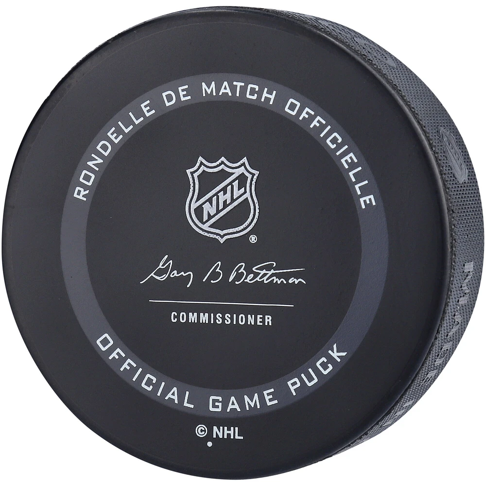 Rondelle de jeu officielle autographiée par Casey Cizikas des Islanders de New York, modèle 2021