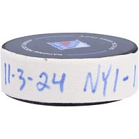 Casey Cizikas New York Islanders Game-Used Goal Puck vs. New York Rangers on November 3, 2024