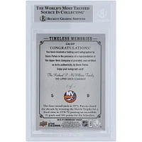 Denis Potvin New York Islanders Carte chronologique Upper Deck autographiée 2018-19 sur toile noire #CA-DP #1/1 BGS authentifiée 8,5 - Sous-grades 9,5, 8, 9,5, 8,5