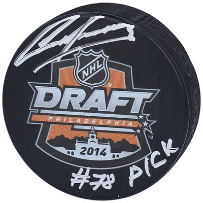 Rondelle de hockey autographiée par Ilya Sorokin des Islanders de New York avec logo du repêchage de la LNH 2014 et inscription « #78 Pick »