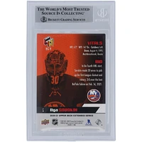 Carte de recrue authentifiée dédicacée par Ilya Sorokin des Islanders de New York 2020-21 Upper Deck Extended Series HoloGrFX #HG-9 Beckett Fanatics