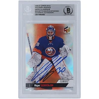 Carte de recrue authentifiée dédicacée par Ilya Sorokin des Islanders de New York 2020-21 Upper Deck Extended Series HoloGrFX #HG-9 Beckett Fanatics