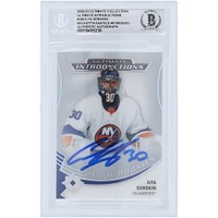 Carte de recrue authentifiée autographiée par Ilya Sorokin des Islanders de New York 2020-21 Upper Deck Ultimate Collection Introductions #UI-6 Beckett Fanatics Witnessed