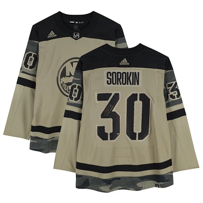 Ilya Sorokin New York Islanders Autographed Camo adidas Authentic Jersey with "White Whale" Inscription - Limited Edition of 30