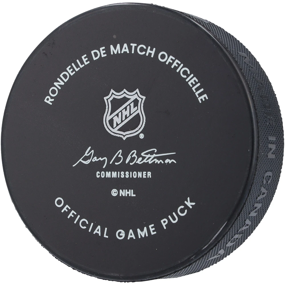Rondelle de match officielle autographiée par Ilya Sorokin des Islanders de New York