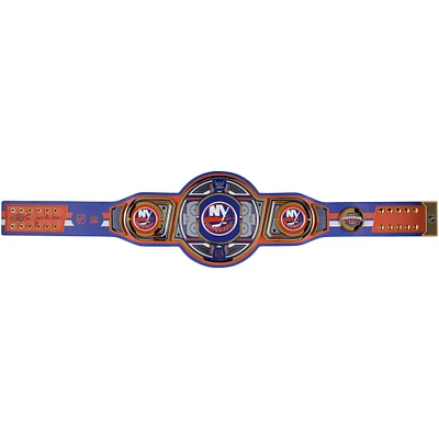 Ceinture de titre WWE Legacy autographiée par Ilya Sorokin des New York Islanders avec l'inscription « Lets Go Isles ! » - Édition limitée n° 1/5