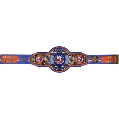 Ceinture de champion WWE Legacy autographiée par Ilya Sorokin des Islanders de New York avec l'inscription « Lets Go Isles ! » - Édition limitée à 5 exemplaires