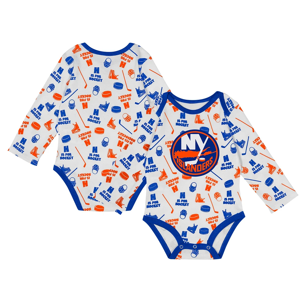 Body à manches longues pour bébé blanc New York Islanders Quick Learner