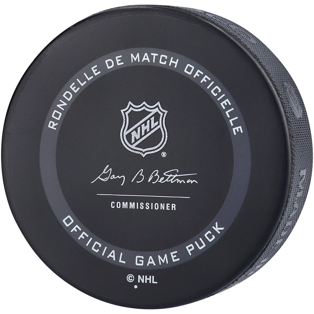 Rondelle de jeu officielle autographiée par Jean-Gabriel Pageau des Islanders de New York, modèle 2021
