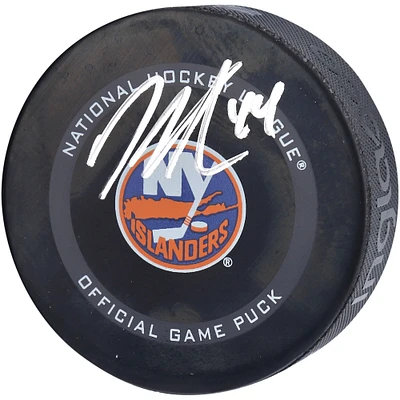 Rondelle de jeu officielle autographiée par Jean-Gabriel Pageau des Islanders de New York, modèle 2021
