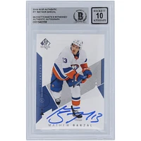 Carte autographiée 2018-19 Upper Deck SP authentique n° 11 Beckett Fanatics Witnessed New York Islanders par Mathew Barzal authentifiée