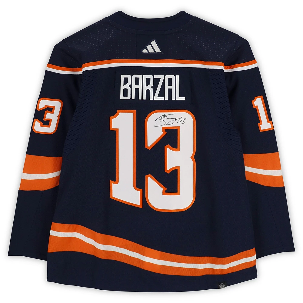 Maillot authentique adidas Reverse Retro 2022-23 autographié par Mathew Barzal des Islanders de New York