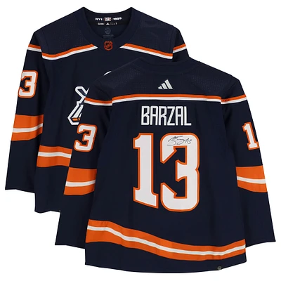 Maillot authentique adidas Reverse Retro 2022-23 autographié par Mathew Barzal des Islanders de New York
