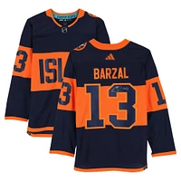 Maillot adidas authentique dédicacé par Mathew Barzal des Islanders de New York pour la Stadium Series 2024