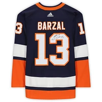 Maillot authentique rétro inversé autographié Adidas 2020-21 des Islanders de New York par Mathew Barzal